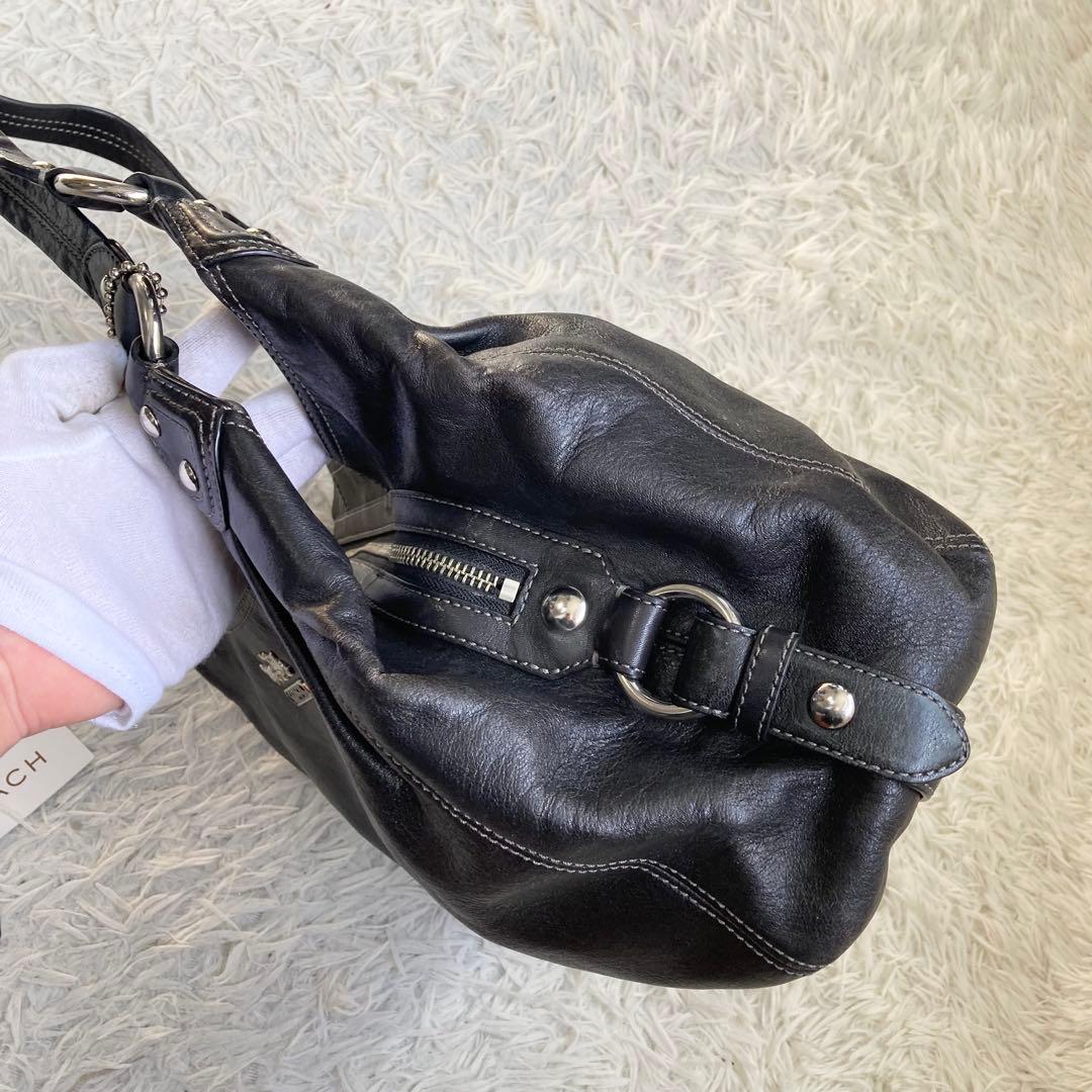 極美品 vintage coach old archive hobo ブラック