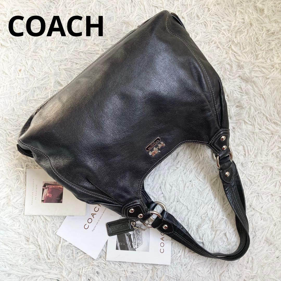 極美品 vintage coach old archive hobo ブラック