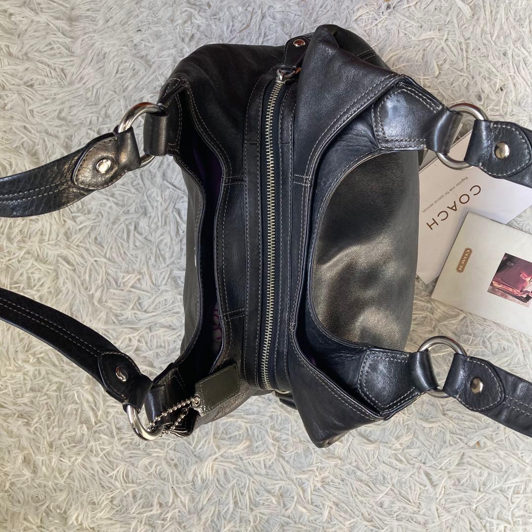 極美品 vintage coach old archive hobo ブラック