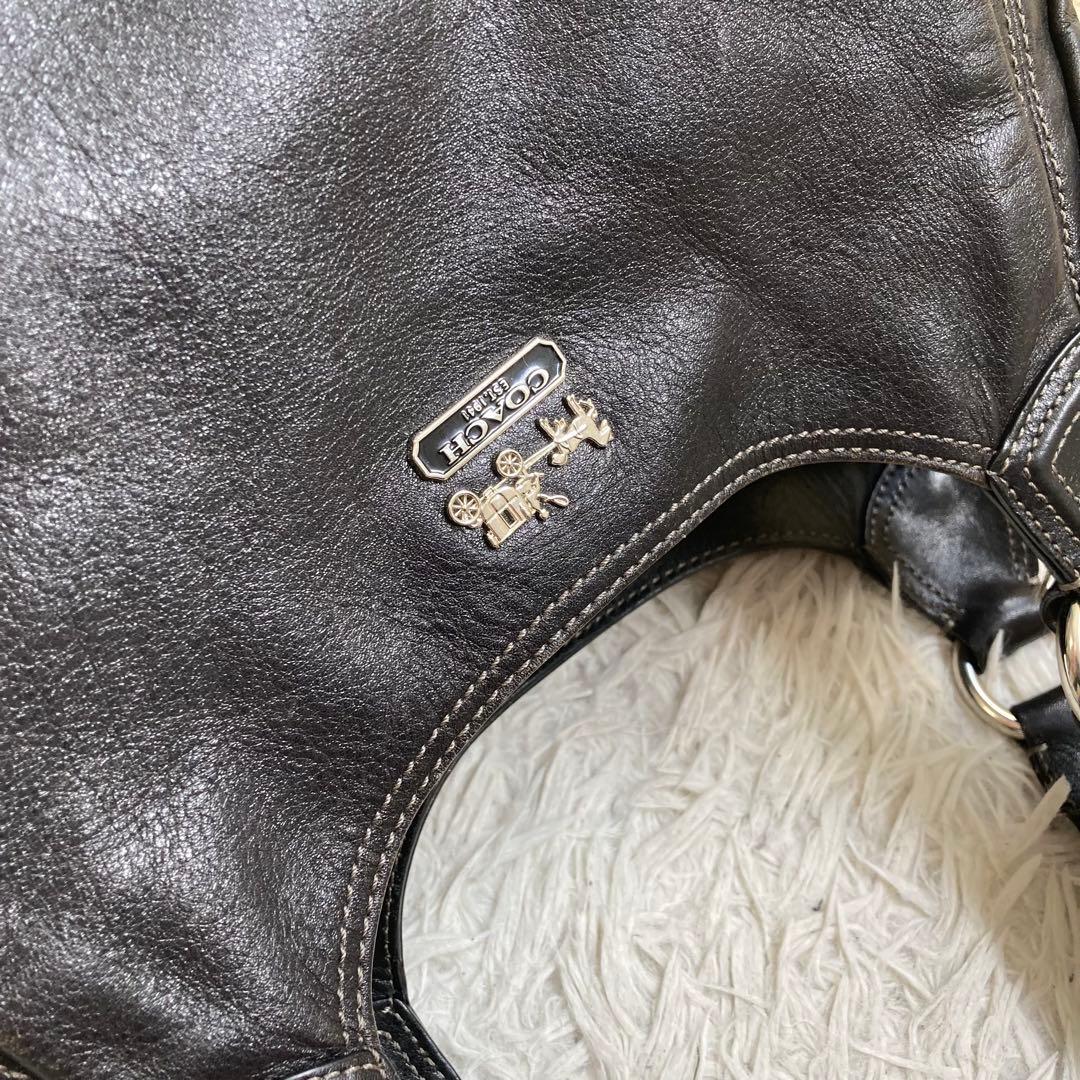 極美品 vintage coach old archive hobo ブラック