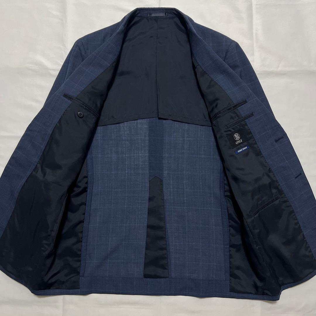 極美品✨ONLY オンリー ビジネス スーツ 洗える ネイビー 紺 チェック