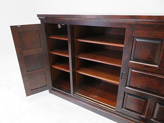 北海道民芸家具 樺無垢材下駄箱　W150cm　　シューズボックス　※変色あり