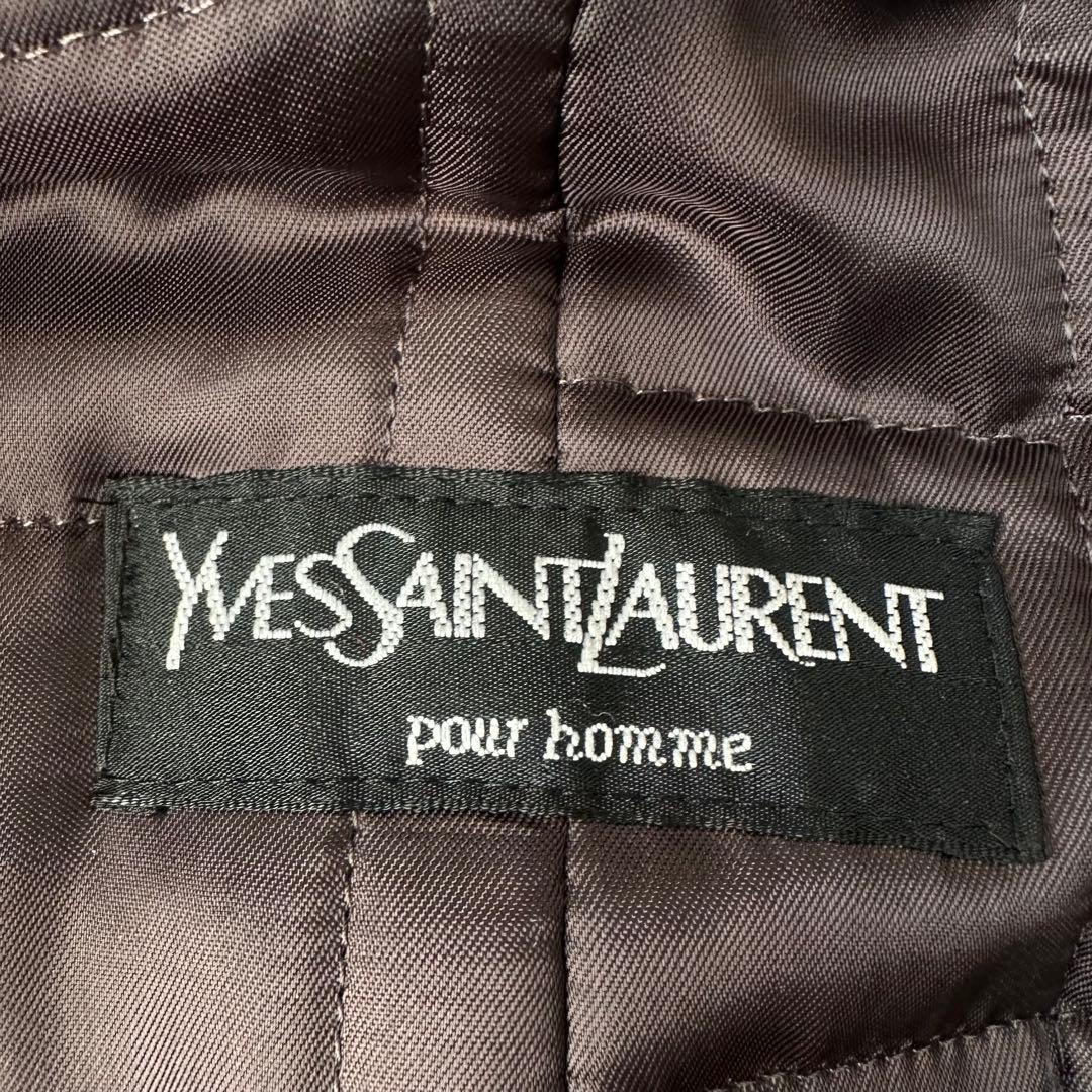 vintage YSL イヴサンローラン ウールコート ロングコート グレー