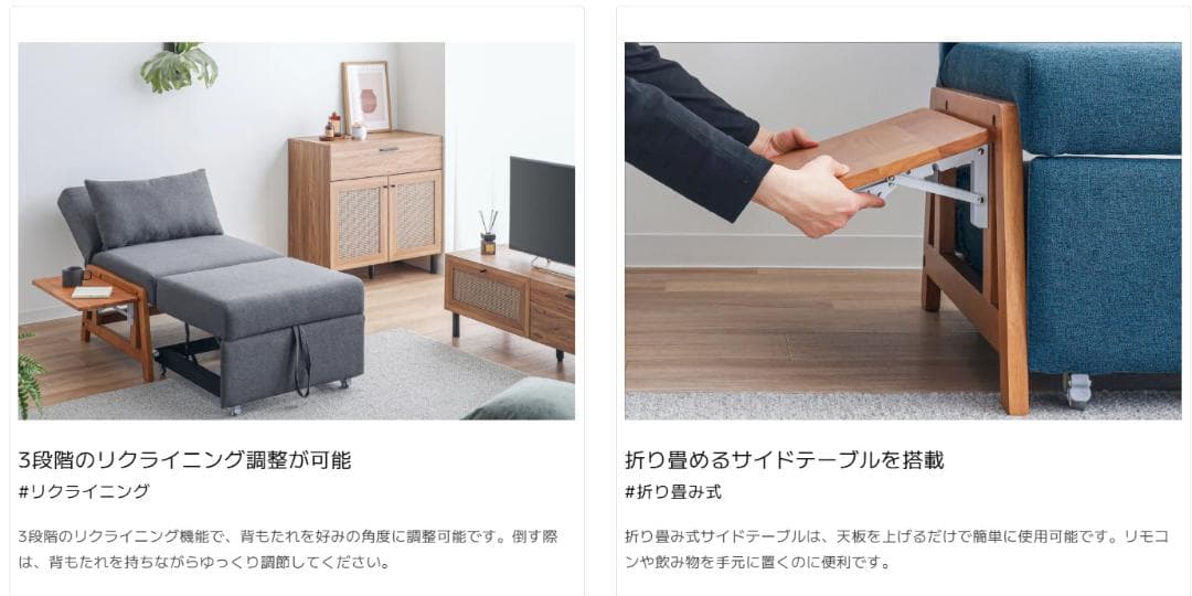 89 VENTOTA　1人掛け ソファベッド Erika （エリカ）