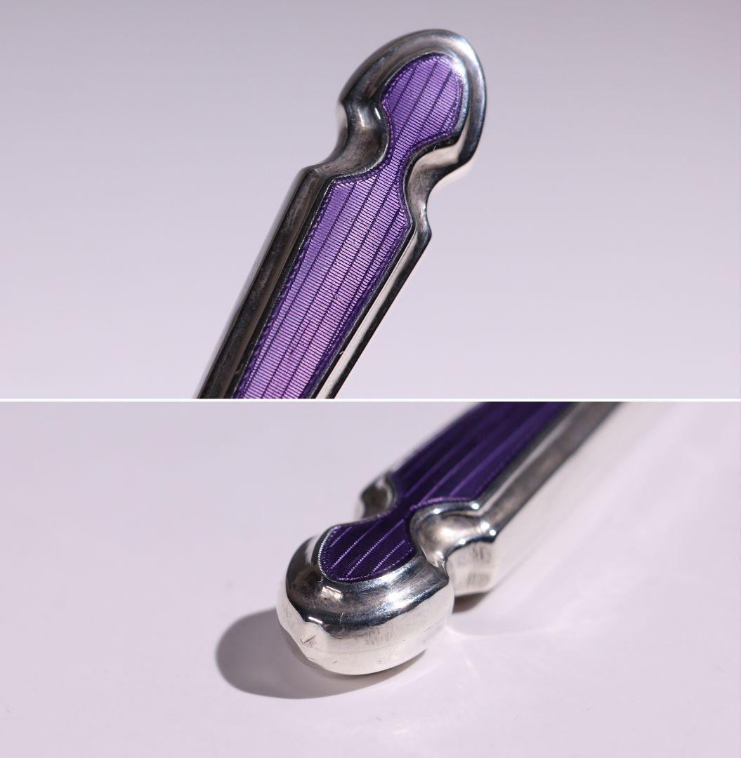 CD74 英国アンティーク純銀製拡大ルーペ 虫眼鏡 スターリングシルバー925