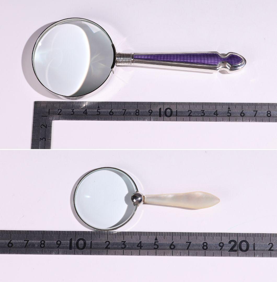 CD74 英国アンティーク純銀製拡大ルーペ 虫眼鏡 スターリングシルバー925