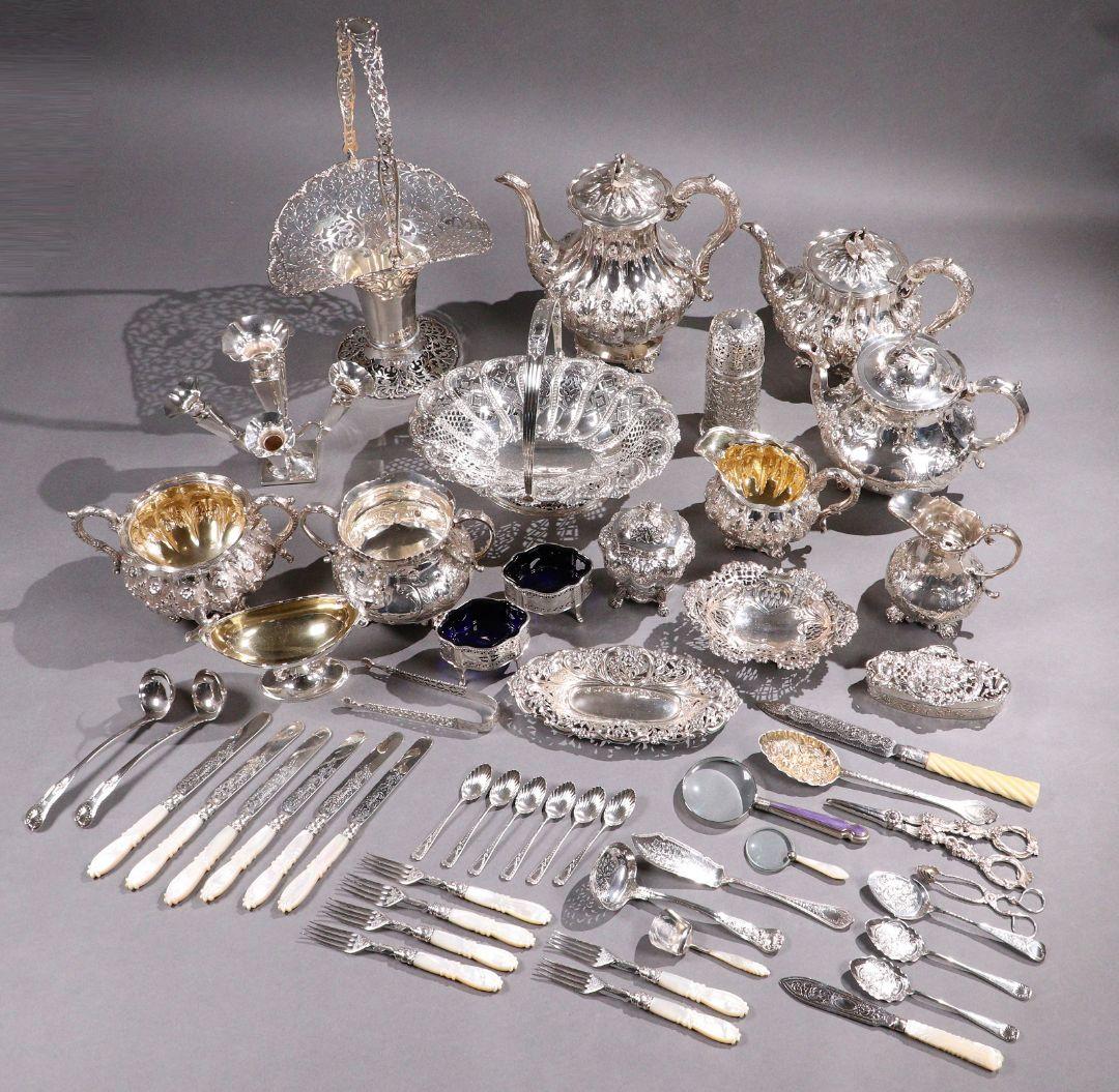 CD74 英国アンティーク純銀製拡大ルーペ 虫眼鏡 スターリングシルバー925