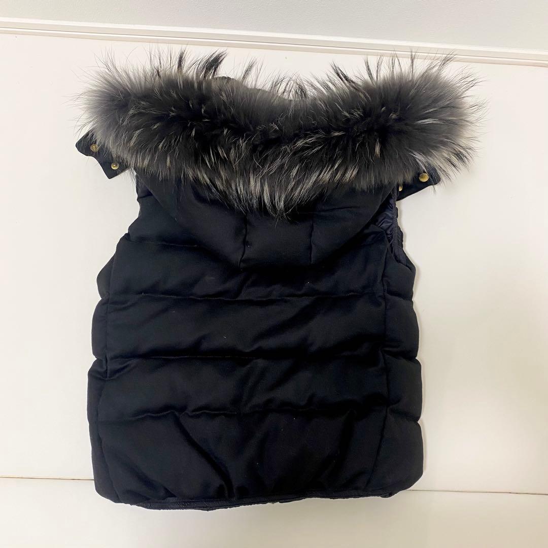 タトラス ダウンベスト　ルセラ　LTA20A4572 黒　M 01 ファー付き