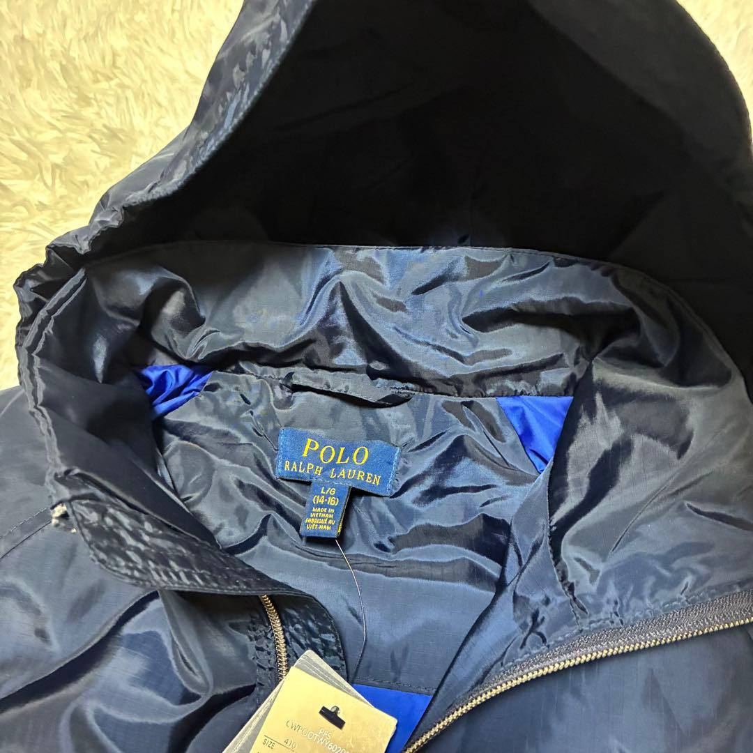 POLO RALPH LAUREN ナイロンジャケット　フーデット　160cm