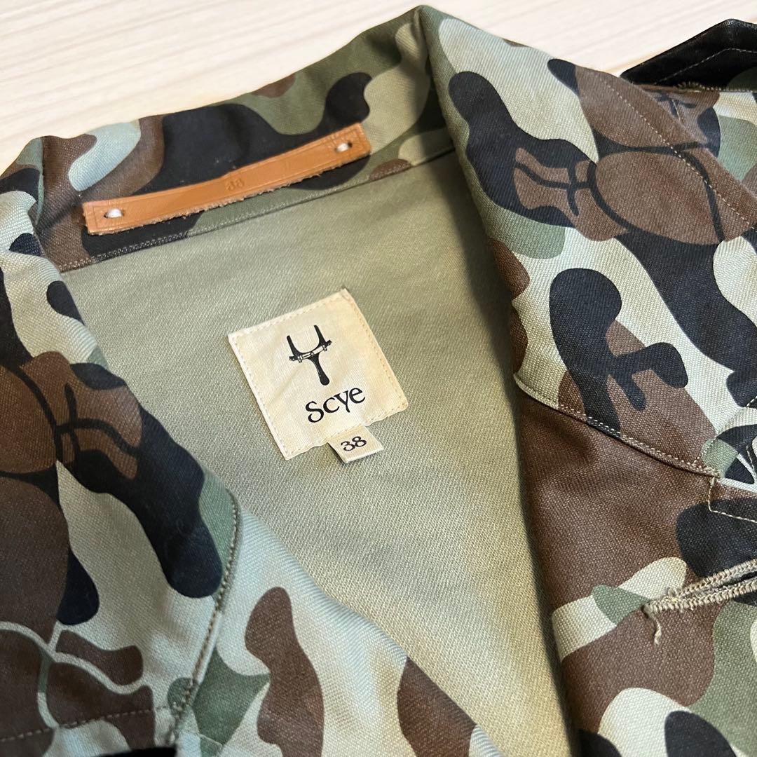 ク*ム様 【美品】scye ライノカモプリント ミリタリージャケット 38サイズ
