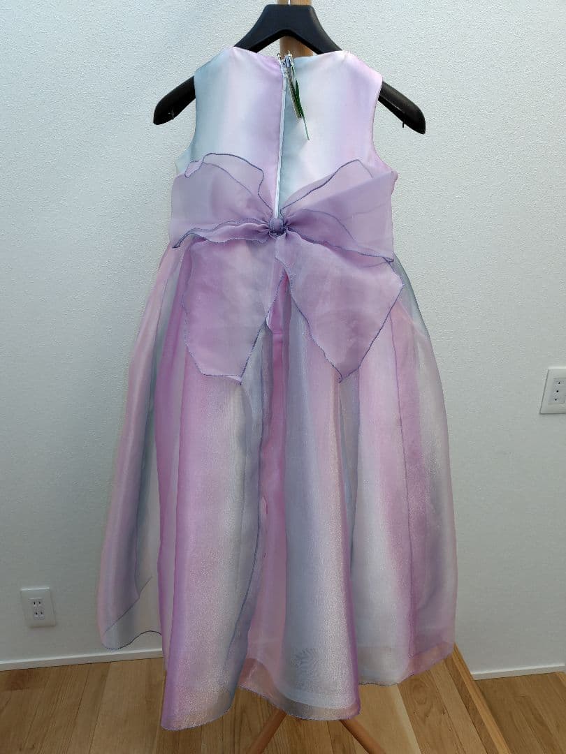 DRESCCO グラデーションパープルオーガンジーロングドレス