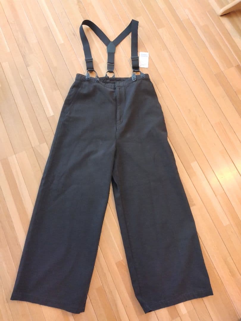 スピックアンドスパン　サスペンダー付きワーカーパンツ　38