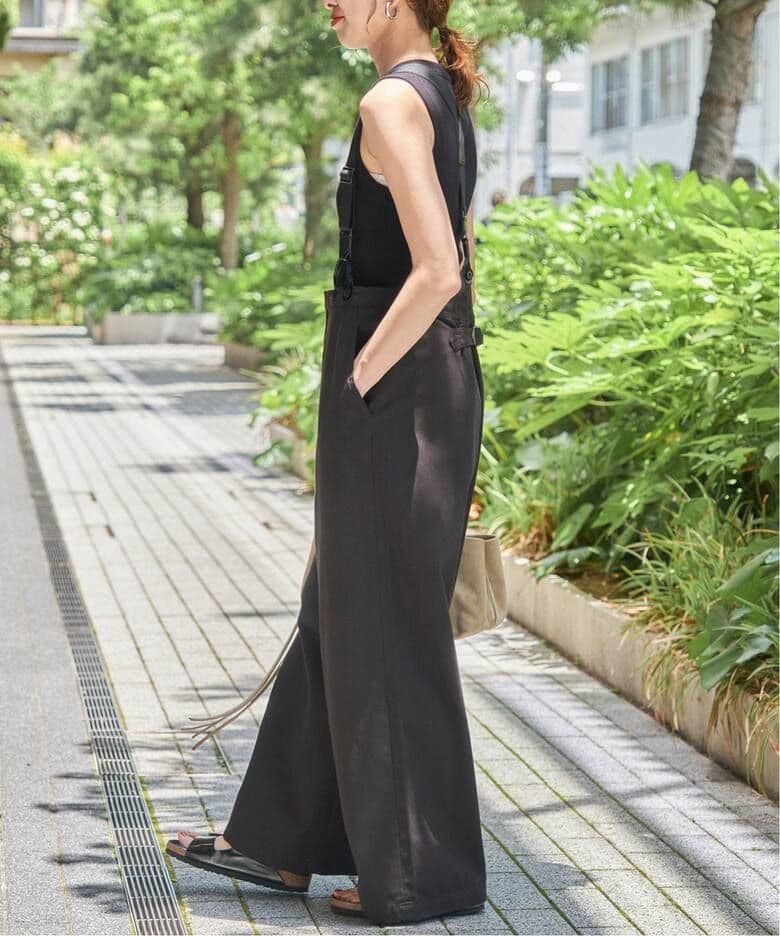 スピックアンドスパン　サスペンダー付きワーカーパンツ　38