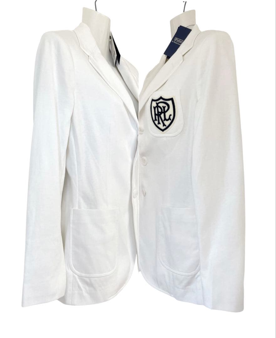 2025新作⭐︎新品タグ付⭐︎ラルフローレン⭐︎ロゴクレストコットンジャージーブレザー