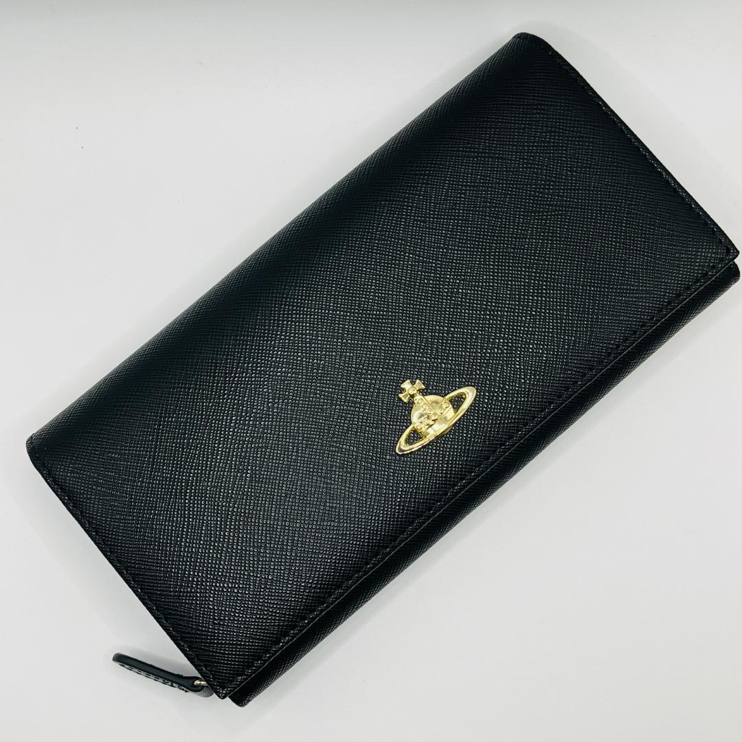 定番 未使用 Vivienne Westwood 長財布 折財布 黒 シンプル