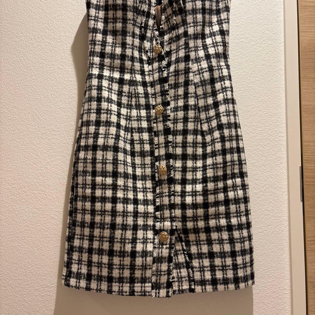 Sugar Angel Rチェック柄ハイネックミニドレスS