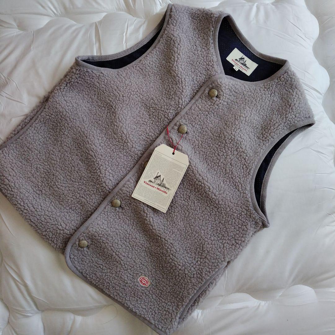 ［最終値下げ］Vincent Mirielle ボアベスト グレー 新品タグ付き