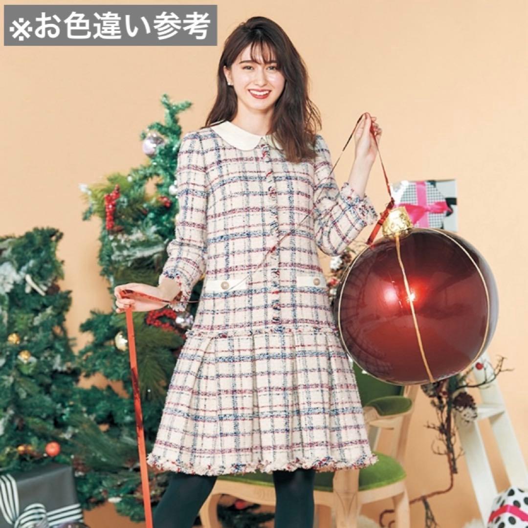 【美品】Chestyツイードチェックワンピース / チェスティ