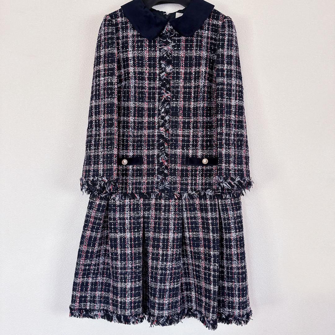 【美品】Chestyツイードチェックワンピース / チェスティ