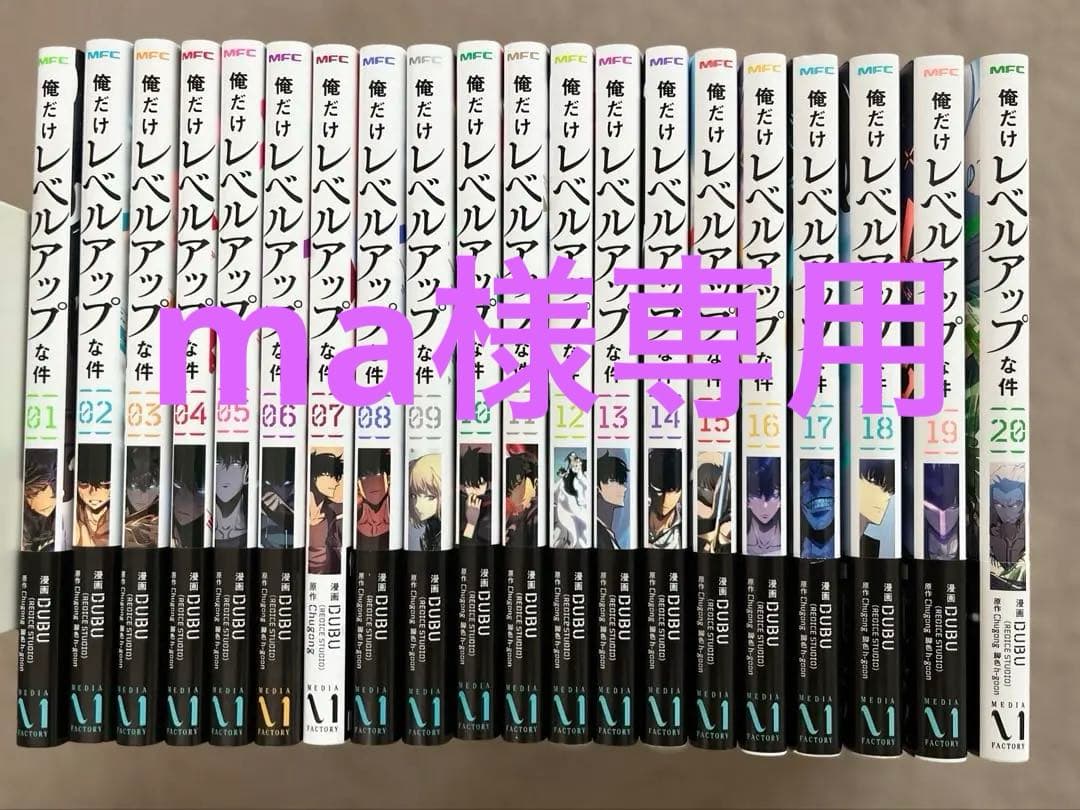 俺だけレベルアップな件最新20巻まで全巻セット（写真4番の付録は条件参考）