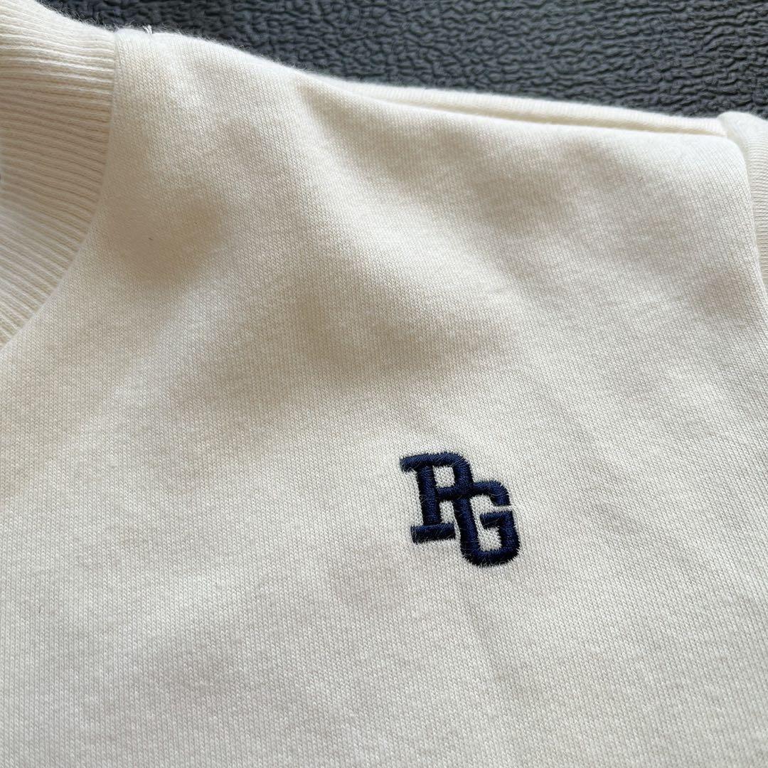 パーリーゲイツ　2024　近年　スウェット　ロゴ　 ダンボールニット　ホワイト