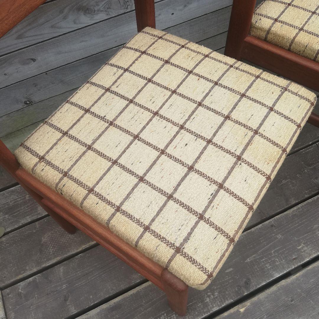 M♦店頭引取専用価格　希少 北欧ビンテージ チークダイニングチェア２脚