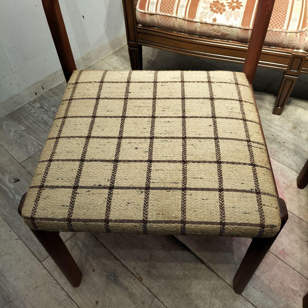 M♦店頭引取専用価格　希少 北欧ビンテージ チークダイニングチェア２脚