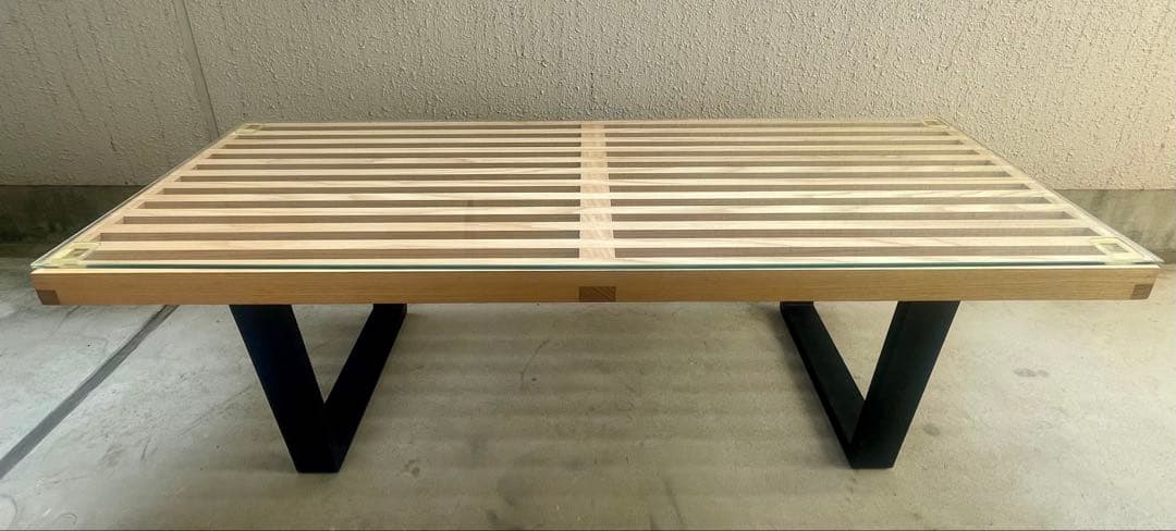 ネルソンベンチ　プラットフォームベンチ リプロダクト　ガラス天板付き