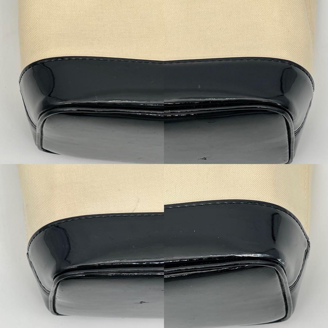 イヴサンローラン トートバッグ 肩掛け ゴールド金具 ロゴ型押し キャンバス