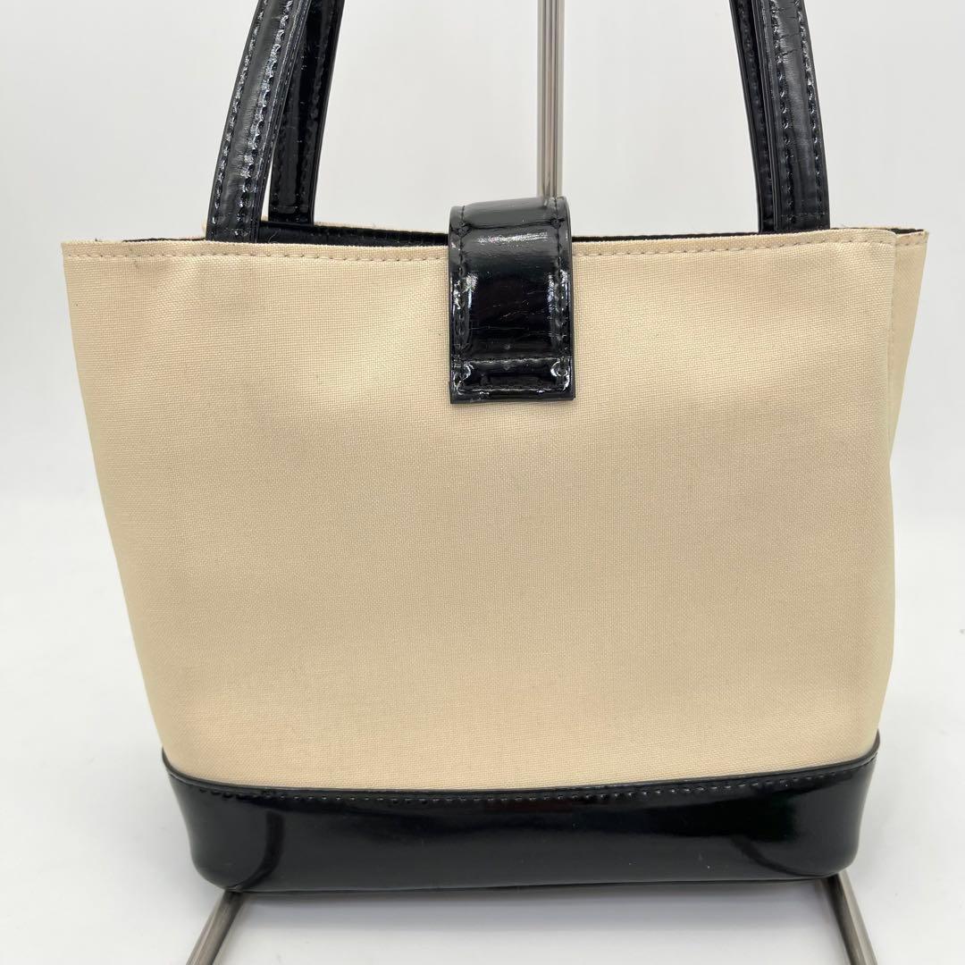 イヴサンローラン トートバッグ 肩掛け ゴールド金具 ロゴ型押し キャンバス