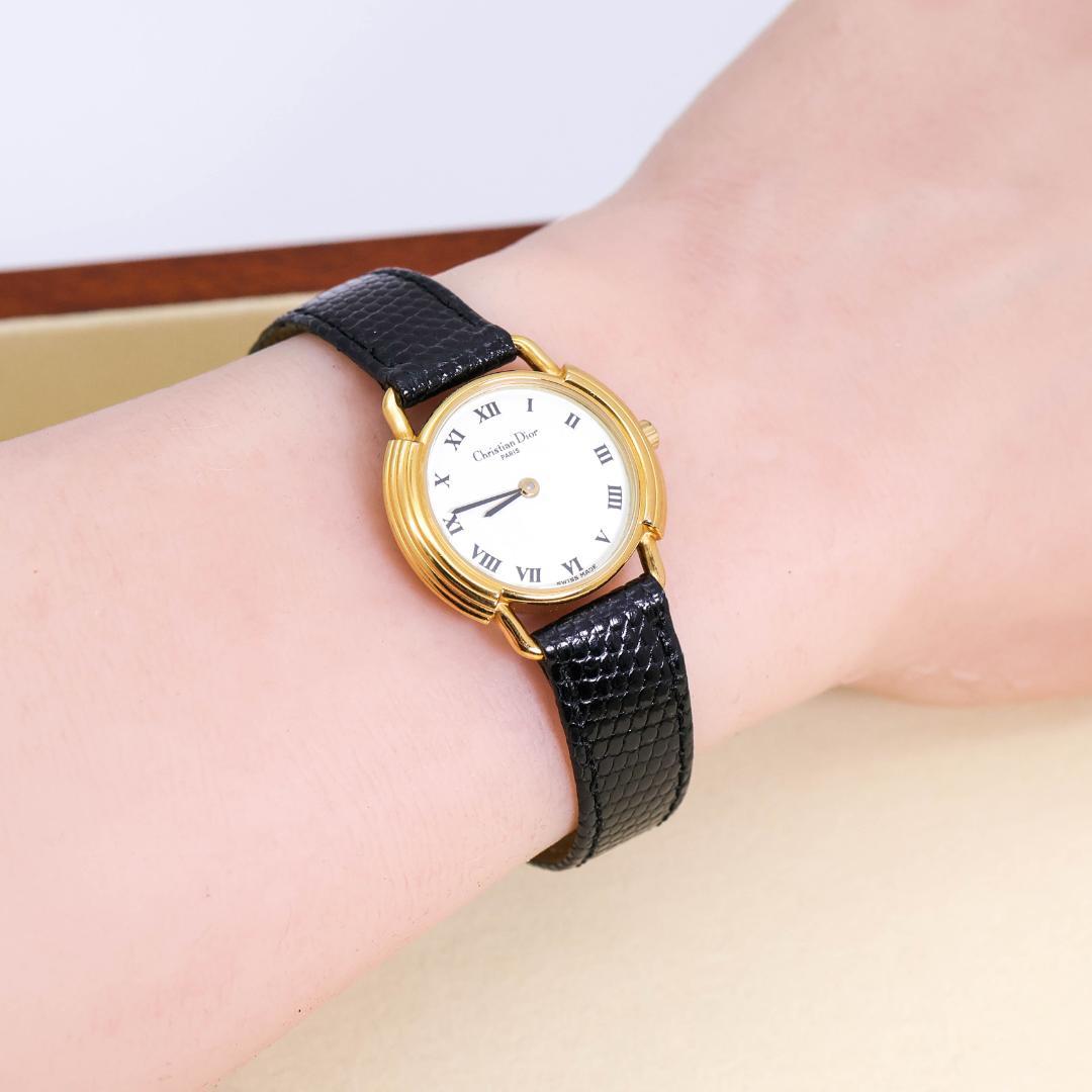 稼働 Christian Dior 腕時計 ローマン レディース アンティーク