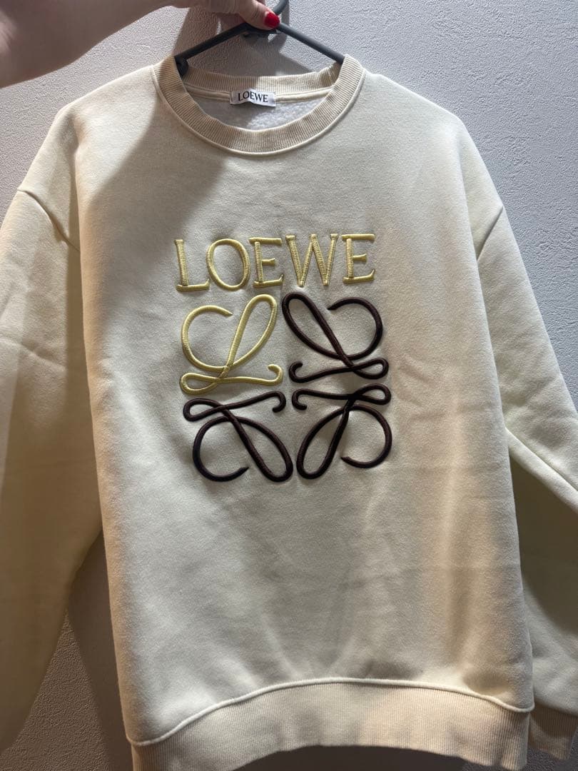 【最終価格】LOEWE 刺繍ロゴ トレーナー クリーム