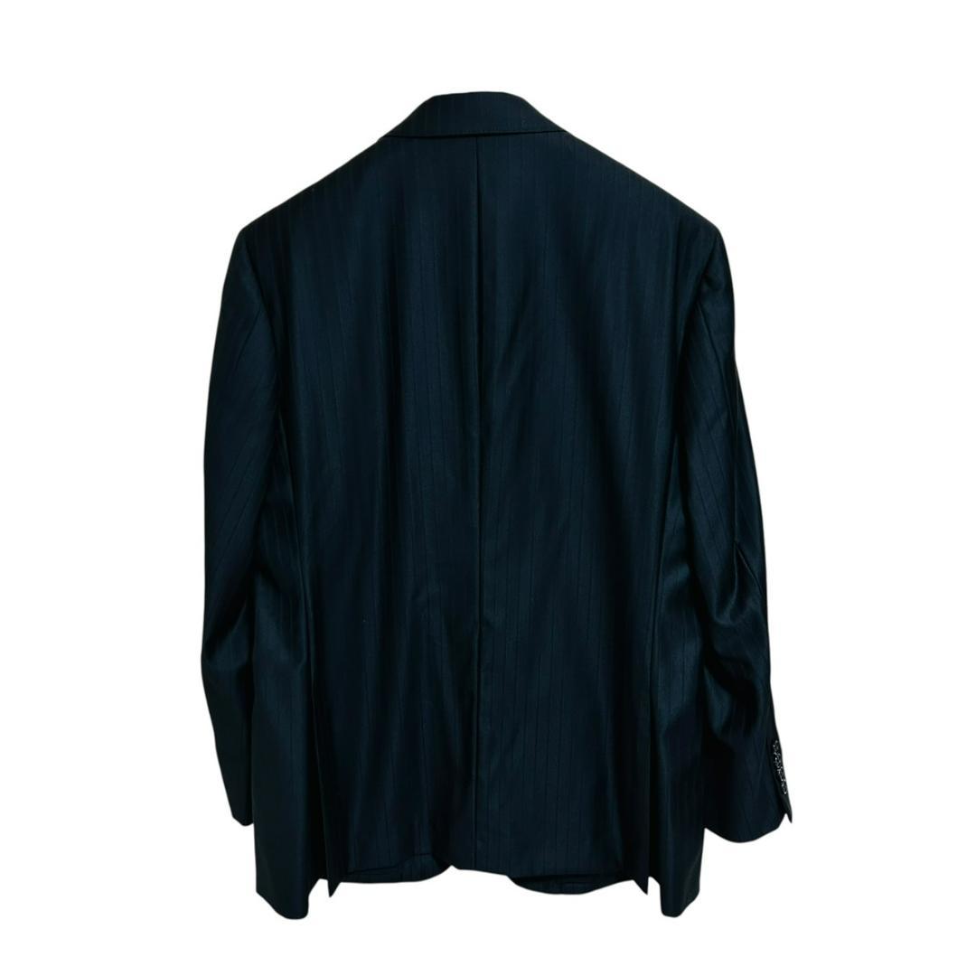 最高級 ロロピアーナ タスマニアン ダーバン スーツ AB6 黒 光沢 ウール