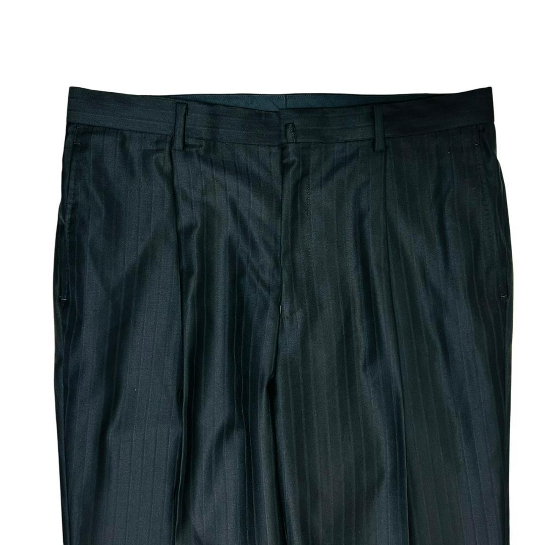 最高級 ロロピアーナ タスマニアン ダーバン スーツ AB6 黒 光沢 ウール