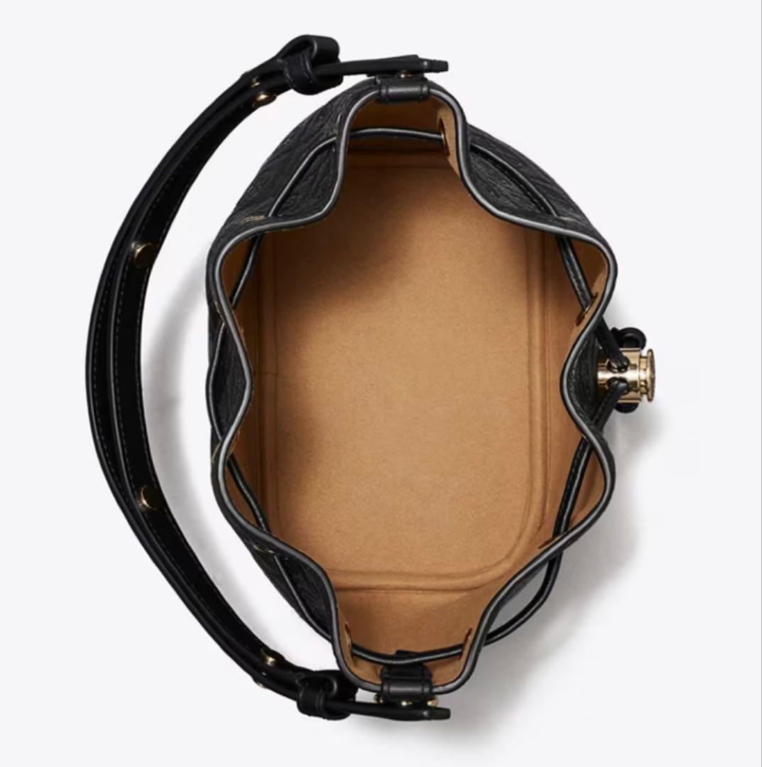 【大人気☆】Tory Burch Tモノグラム ペブルド バケットバッグ