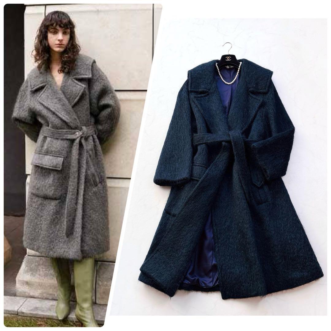 【COLUMN】定価13.2万　ウールシャギーコート　アルパカ　モヘア　38