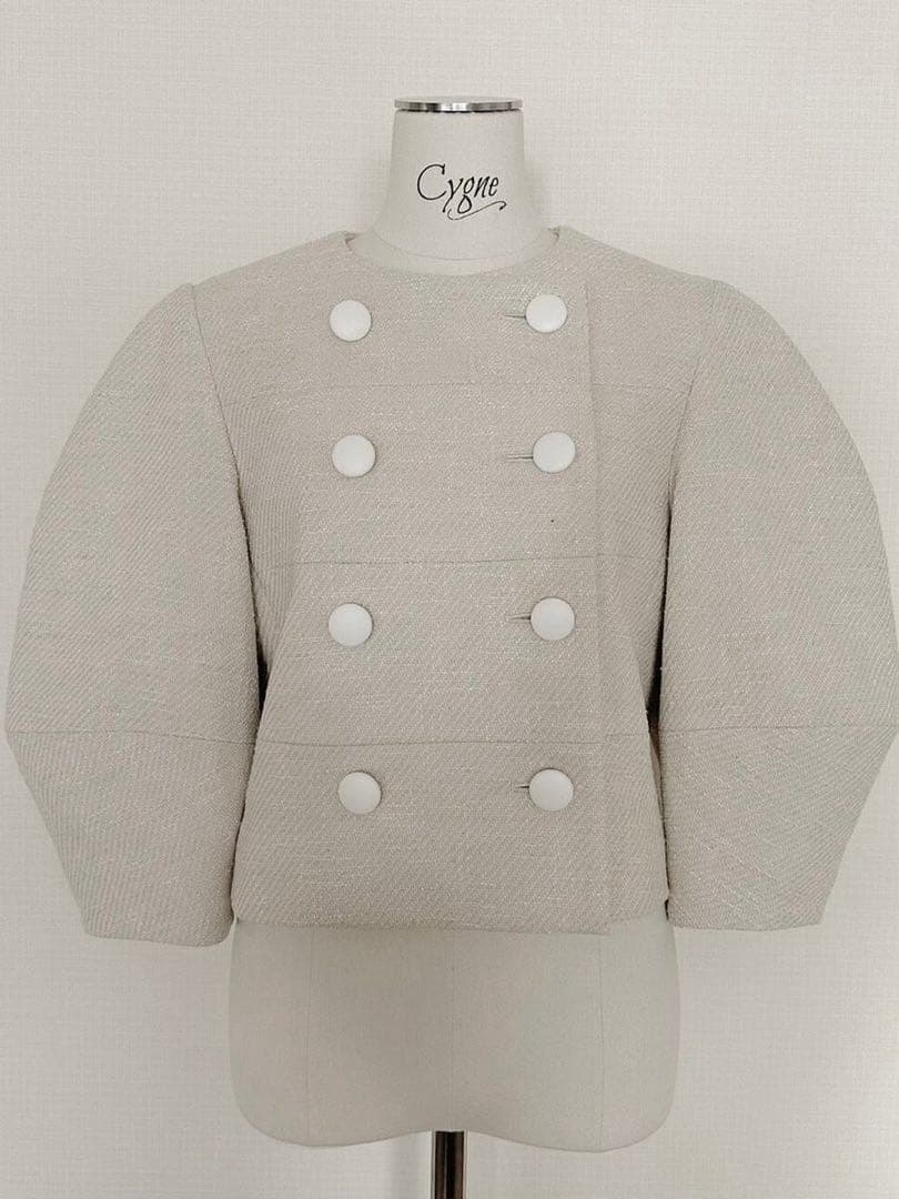 美品✨Cygne シーニュツイードジャケット Lydie ベージュ