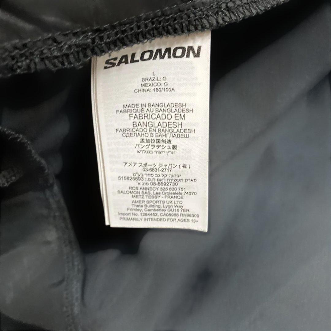 SALOMON フード付きウィンドブレーカー Mサイズ ブラック