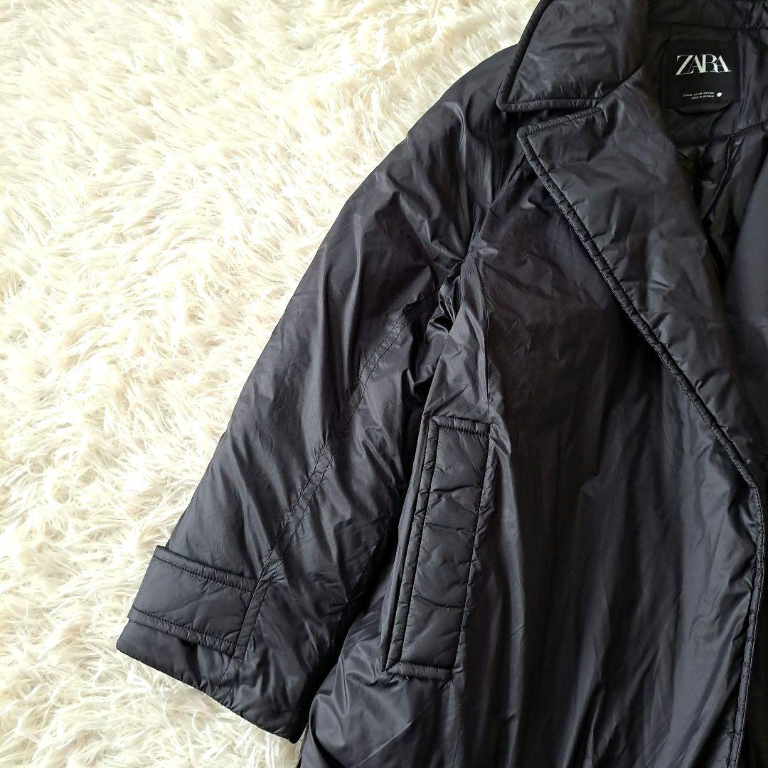 美品 ザラꕤ近年モデル 現行タグ トレンチ風 ベルト付 テーラード ロングコート