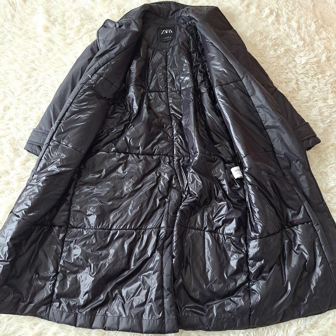 美品 ザラꕤ近年モデル 現行タグ トレンチ風 ベルト付 テーラード ロングコート