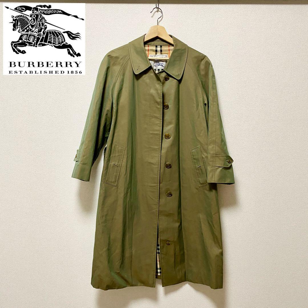 【美品】バーバリー　Burberry ステンカラーコート　ベルト付 レディース