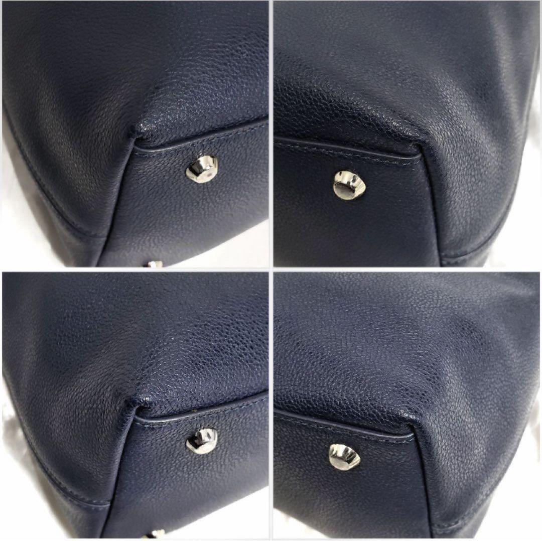 カラスヤマ ポールスミス 2wayショルダーバッグ シボ革 ストライプ