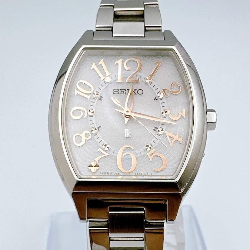 セイコー ルキア 電波ソーラー レディース腕時計 トノー型 動作良好