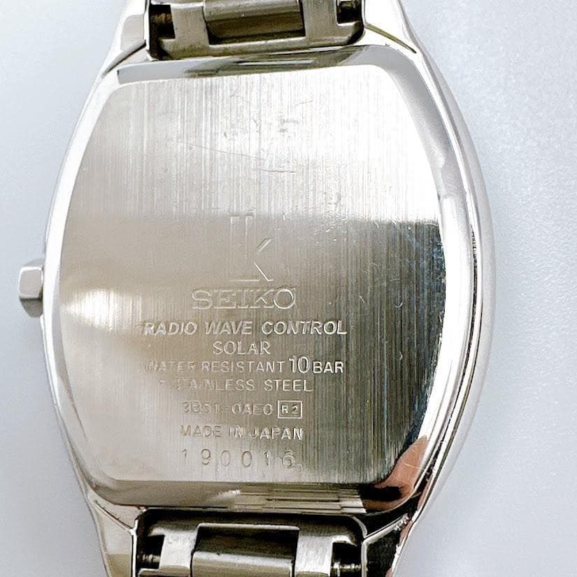 セイコー ルキア 電波ソーラー レディース腕時計 トノー型 動作良好
