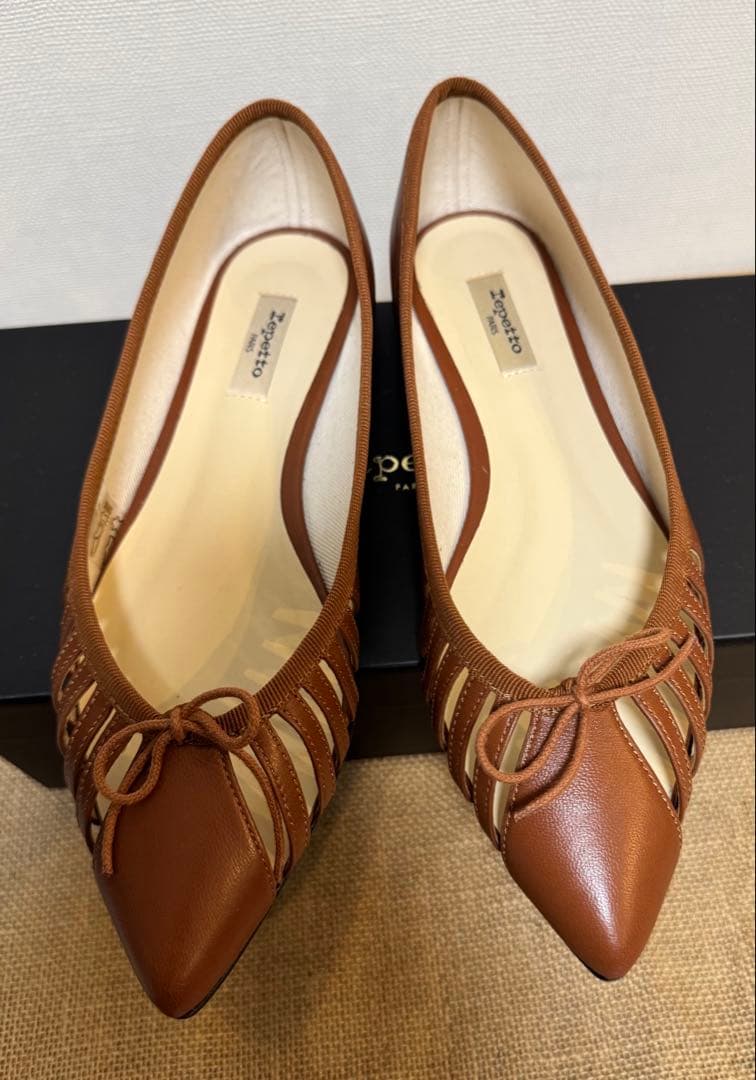 Repetto レペット　茶　ブラウン フラットシューズ 37
