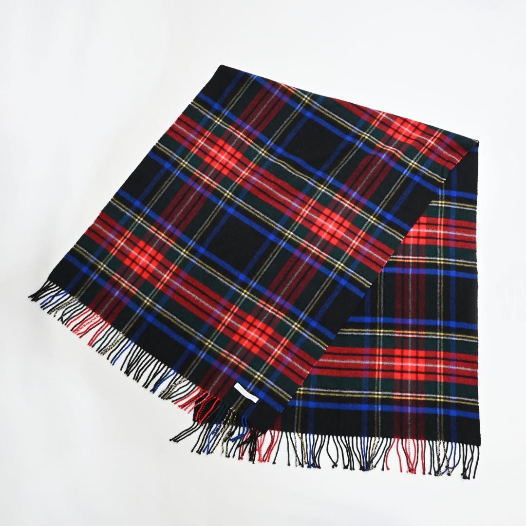 ■ 48247★年 Johnstons ジョンストンズ チェック 大判ストール”