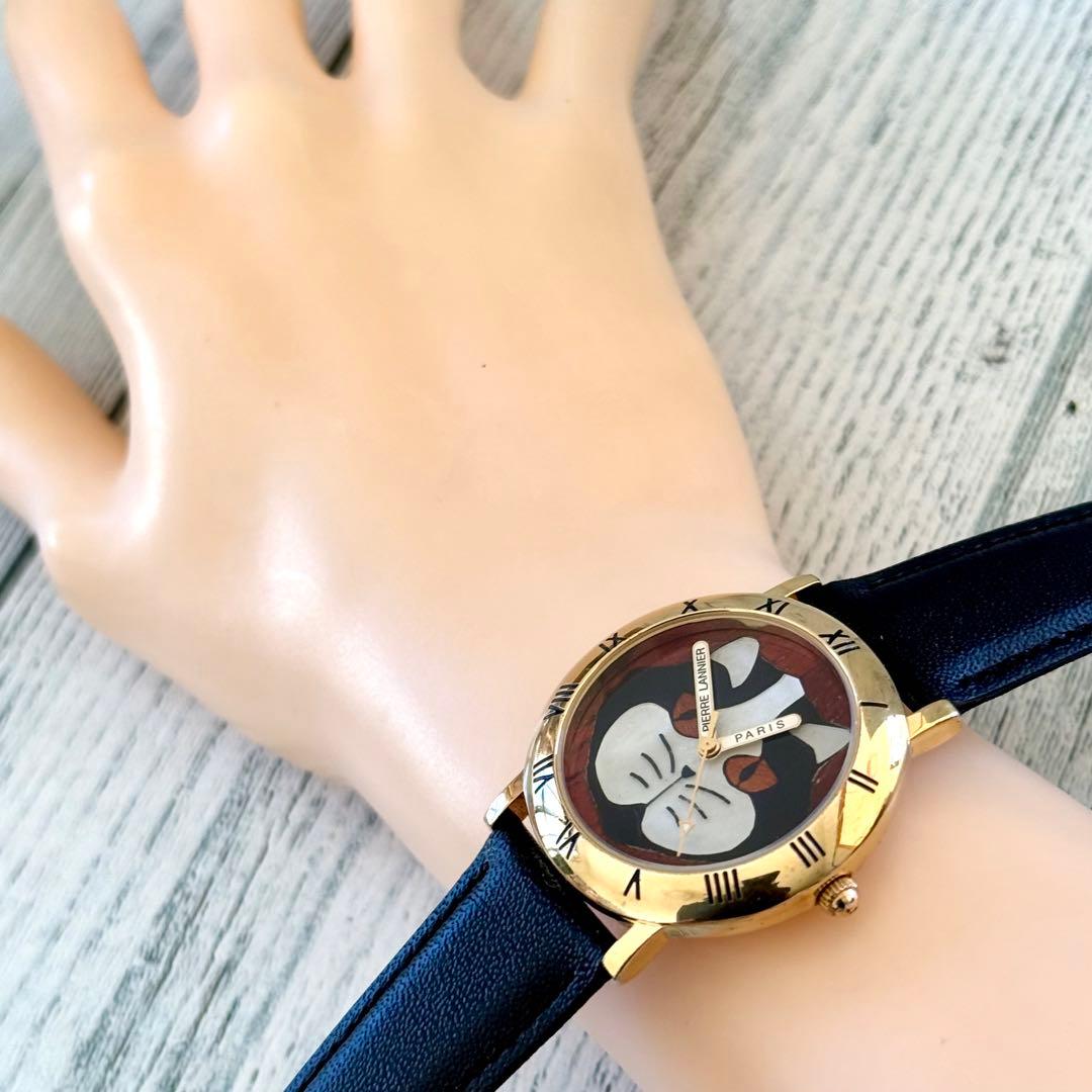 【電池交換済】Pierre Lannier ピエールラニエ 腕時計 ねこゴールド