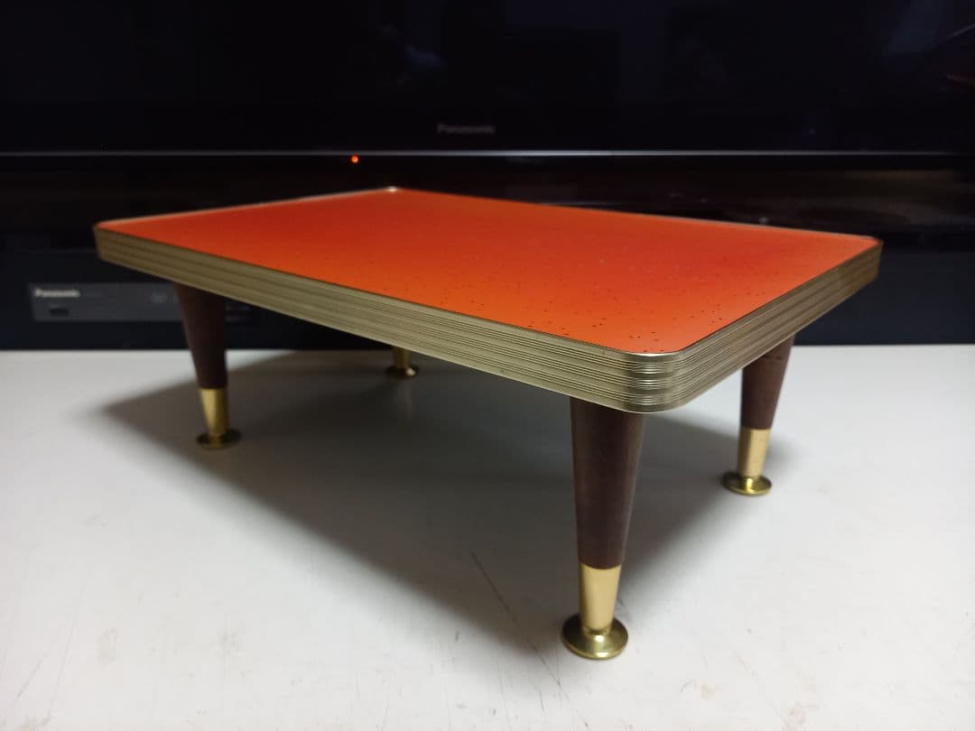 チャルメラ　様売約済　スペースエイジ　フレーク　デザイン　赤　サイド　テーブル