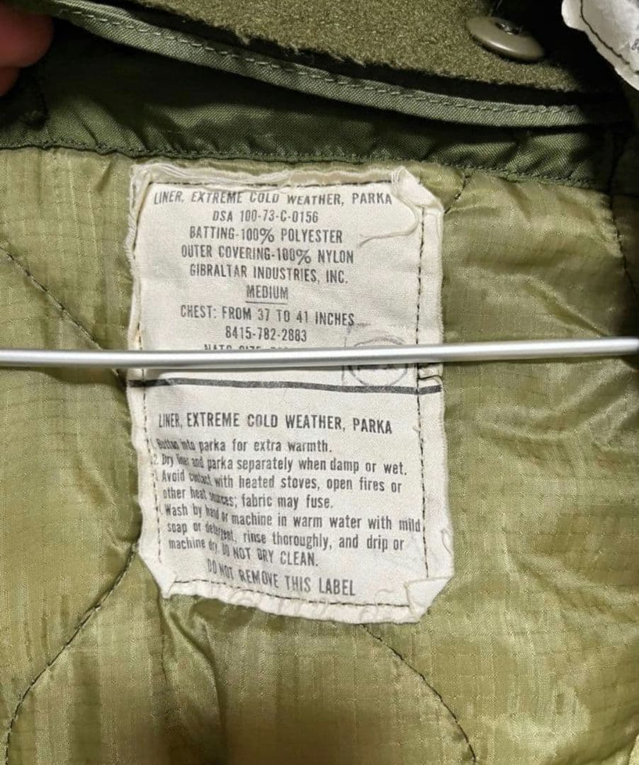 米軍実物 M65 モッズコート フィッシュテール サイズM フルセット