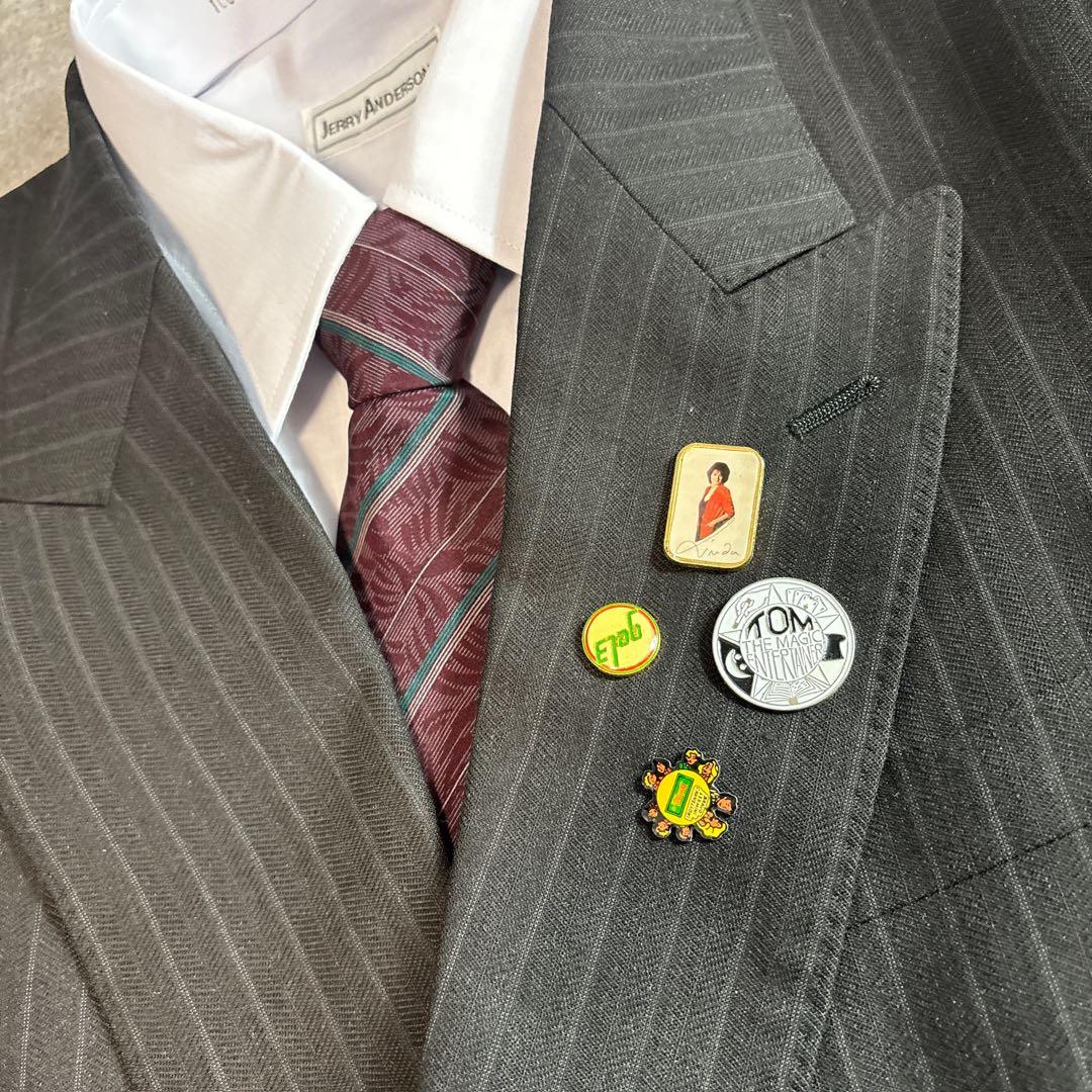 90s vintage レトロセットアップ スーツ ピンズ No.129